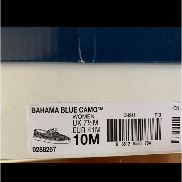 NEW SPERRY METALLIC BLUE CAMO SHOES SIZE 10M - Picture 3 of 6